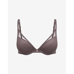 ThirdLove 24/7 Classic Contour Plunge Bra Size 30F Brown Smooth Removable Pads